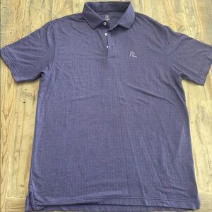 Rhoback golf polo. Purple herringbone pattern size large